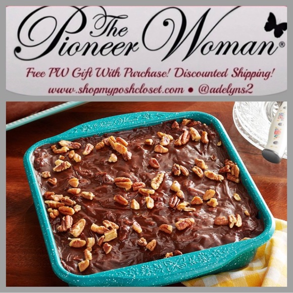 ๐บ New The Pioneer Woman Square Cake Pan, Speckled Teal Blue - Picture 3 of 4